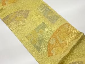 九百佐賀錦引箔色紙・地紙に草花・古典柄模様織出し袋帯